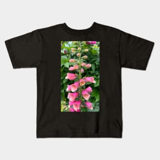 Perennial Pink Foxglove Flower Kids T-Shirt